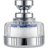 Wasserhahnfilter mit 6 PP-Baumwollfilterelementen, universeller Anti-Kalk-Wasserhahnfilter, 360° drehbarer Sprühkopf