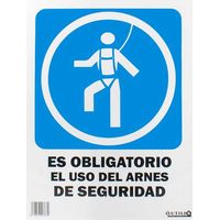 40x30 PVC-Schild „Verwendung eines Gurtzeugs obligatorisch“, gut sichtbar, beständig gegen schlechtes Wetter