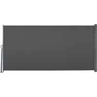 Toldo Lateral Retráctil 300x160 cm Pantalla Enrollable Mampara de Privacidad y Protección Solar para Balcón Terraza Gris