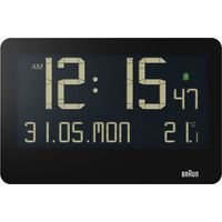 Braun bc 14 black quartz wall clock digital
