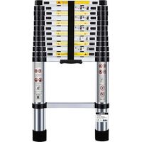 Échelle Télescopique BM TOOLS 3,8M en acier inoxydable, Charge 150kg Pliable Extensible Unique Droite Multi-fonction, Bricolage