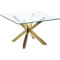 Coffee Table STARLIGHT Tempered Glass Gold