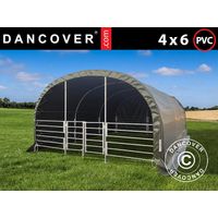 Livestock shelter 4x6x2.4 m, PVC, Green - Dancover