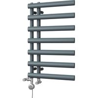 Elyan - Anthracite Dual Fuel Towel Rail H766mm x W500mm Thermostatic