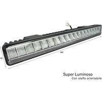 Barra Supplementare Fanale Led Driving Light Slim Con Luci Diurne 54W 380mm 9V-32V IP67 Per Fuoristrada Jeep SUV Camper