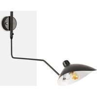 Barcelona Led – Applique murale LED noire mate – Abat-jour réglable en aluminium – Compatible ampoule E27 – Flux lumineux optimal pour ambiance chaleureuse