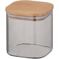 Contenitore da cucina Kela Nea, vetro borosilicato/legno di faggio, 10 x 10 x 11 cm, 0,75 l
