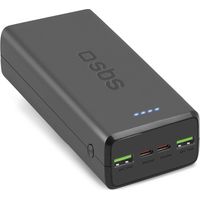 Powerbank da 30000 mAh con porte USB-C e USB-A - nero