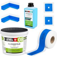 LEVEL+ Dichtset für Duschabdichtung Bad Dichtband Flüssigfolie 5,5kg SET301