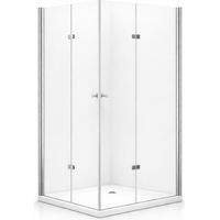 BuyLando Caroline 80x80x195 cm Eck Duschkabine inkl. Duschtasse