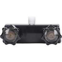 Robinet de douche pour camping-car avec 2 boutons et base noire - van aménagé