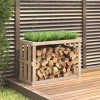 Porte-bûches d'extérieur Abri Bûches Range bûches 108x52x74 cm Bois massif de pin 66131
