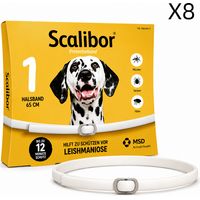 8er-Pack Floh- und Zeckenhalsbänder für Hunde, 65 cm – Schutz vor Flöhen, Zecken und Mücken – Bis zu 12 Monate Schutz – Für große Hunde – Verstellbar und wasserabweisend