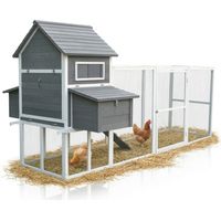 Establo gallinero conejera jaula gallinero jaula para conejos conejera XXL para animales pequeños corral de madera