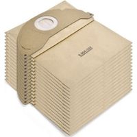 15 bolsas de aspiradora para Karcher WD2 MV2 6.904-322.0 WD 2.200 WD2250 A2004 A2054 A2099 Bolsas de filtro de papel de repuesto para aspiradora en seco y húmedo, bolsa para accesorios premium Karcher