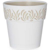 Pot auto-arrosant Gaia Blanc Plastique (15 x 15 x 15 cm)