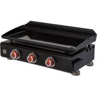 Brasero – Plancha à gaz 3 feux – Plaque fonte émaillée 6 mm – Puissance 7,5 kW – Surface de cuisson 67 x 34 cm – Pour 10 convives – Fabriquée en France