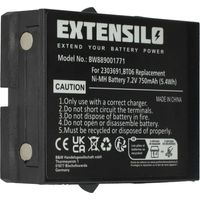 EXTENSILO batteria compatibile con Ikusi TM60, TM61, TM62 Radiocomando Industriale, Telecomando (750mAh, 7,2V, NiMH) - Nero