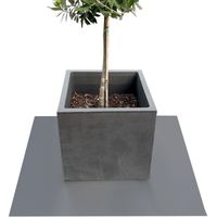 Untersetzer für Blumentöpfe mit abgeschrägter Kante Majesty Dunkelgrau Rund 60 cm Durchmesser