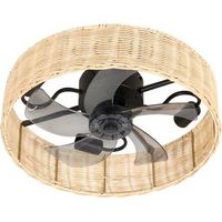 Ventilador de techo FARELEK Alyzia con luz 40 cm Negro 6 velocidades