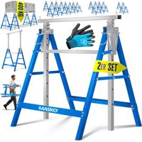 MASKO® Cavalletto telescopico cavalletto pieghevole portata massima 200 kg cavalletto regolabile in altezza Altezza di lavoro min. / max. 800-1300 mm