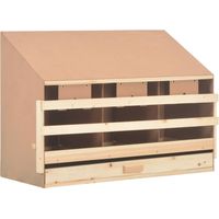 INLIFE Pondoir 3 compartiments 93x40x65 cm Pinède solide