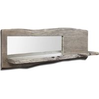 mensola in legno di Acacia 121x22x38 grigio scuro laccato PURE ACACIA 905