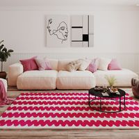 Tapis en laine MoroccanMirage - Tapis en laine - 170x120cm, Rectangular - 100% Laine vierge - Tufté main - Rose