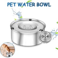 Gamelle anti-éclaboussures pour chien 3 L – Acier inoxydable SUS304 – Antidérapante avec plaque flottante – Réduit les déversements d'eau