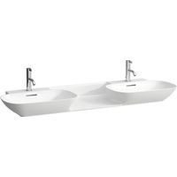 LAUFEN INO Doppelwaschtisch, 1 Hahnloch pro Becken, ohne