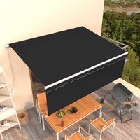 Store banne-Auvent manuel rétractable avec store 4,5x3 m Anthracite