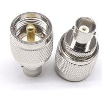 Adaptador BNC hembra - PL259 Macho UHF Gris