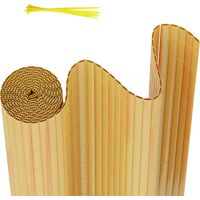 TolleTour PVC Sichtschutzmatte Balkon & Zaun – Wetterfester Sichtschutzzaun für Zaun, Windschutz, Zuschneidbar Bambus 140x700cm