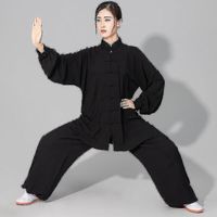 Vêtements de tai-chi en coton doux pour hommes et femmes, vêtements d'arts martiaux kung-fu - Taille S