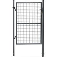 Sweeek – Portillon de jardin en acier anthracite 150x87cm – Double sens d'ouverture – Serrure et poignée incluses – Résistant aux intempéries