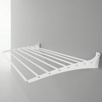 Étendoir à linge mural, Séchoir à linge mural et pliable en aluminium et acier, Foxydry Fold 60 cm Blanc