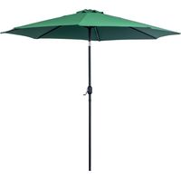Ombrellone da Giardino 3x2,5m Inclinabile Manovella Metallo Poliestere Verde