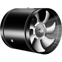Ventilador de extracción de dos vías, mini ventilador de extracción, diámetro 195 mm, longitud 150 mm, negro