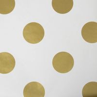 Gold Spot Wallpaper Metallic Polka Dot White Modern Paste The Wall