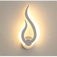 Goeco – Applique murale LED 10W – Lumière blanche chaude 3000K – Aluminium et acrylique – Pour cuisine, escalier, chambre, couloir – IP20