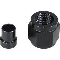Aluminum Hardline Fitting, 10 AN Female Tube Nut and Sleeve for 5/8' OD Aluminum Tubing, 1 Set