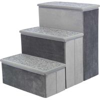 Trixie Escalera gris con espacio de almacenamiento para animales