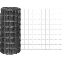 Vidaxl – Clôture en fil d'acier revêtu de PVC gris – Grillage rigide 1m x 25m – Protection contre rouille et UV – Pour volaille et équipements