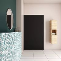 Matt Schwarz 3mm Duschrückwand Aluverbundplatte Fliesenersatz 120x210cm Aluminiumverbundplatte Aluplatte Alu
