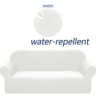 AIDUCHO Housse De Canapé Stretch, Imperméable Et Résistante Aux Éraflures Pour Canapé 1 Place Motif Élégant Avec Rouleaux De Mousse Antidérapante (Canapé 1 Place,Blanc Pur)-90-140cm