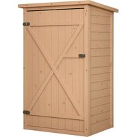 Armario de JardĂn para Exterior para Herramientas con 2 Estantes Techo Asfáltico 75x56x115cm Natural