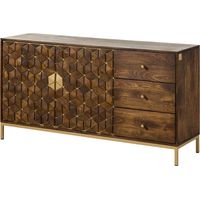 credenza in legno di Mango 145x40x77 marrone oliato DIAMOND 207