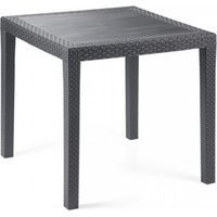 Copy Of Tavolo Tavolino Quadrato Design Finto Rattan Vimini Bianco 79x79x72cm Bar Casa 052000