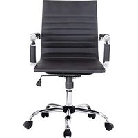 Equip chair de office - design ergonomique - dossier moyen - rembourrage nervuré - mécanisme de papillon - hauteur of réglage -