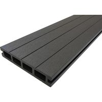 Lama de terraza composite alveolar Qualita 360x14x2,5 cm - Gris carbono